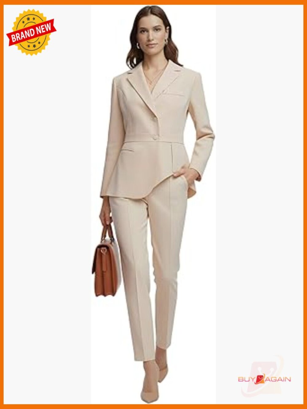 2 Piece Pantsuit Set Business Blazer Jacket Pants Suit Office Work